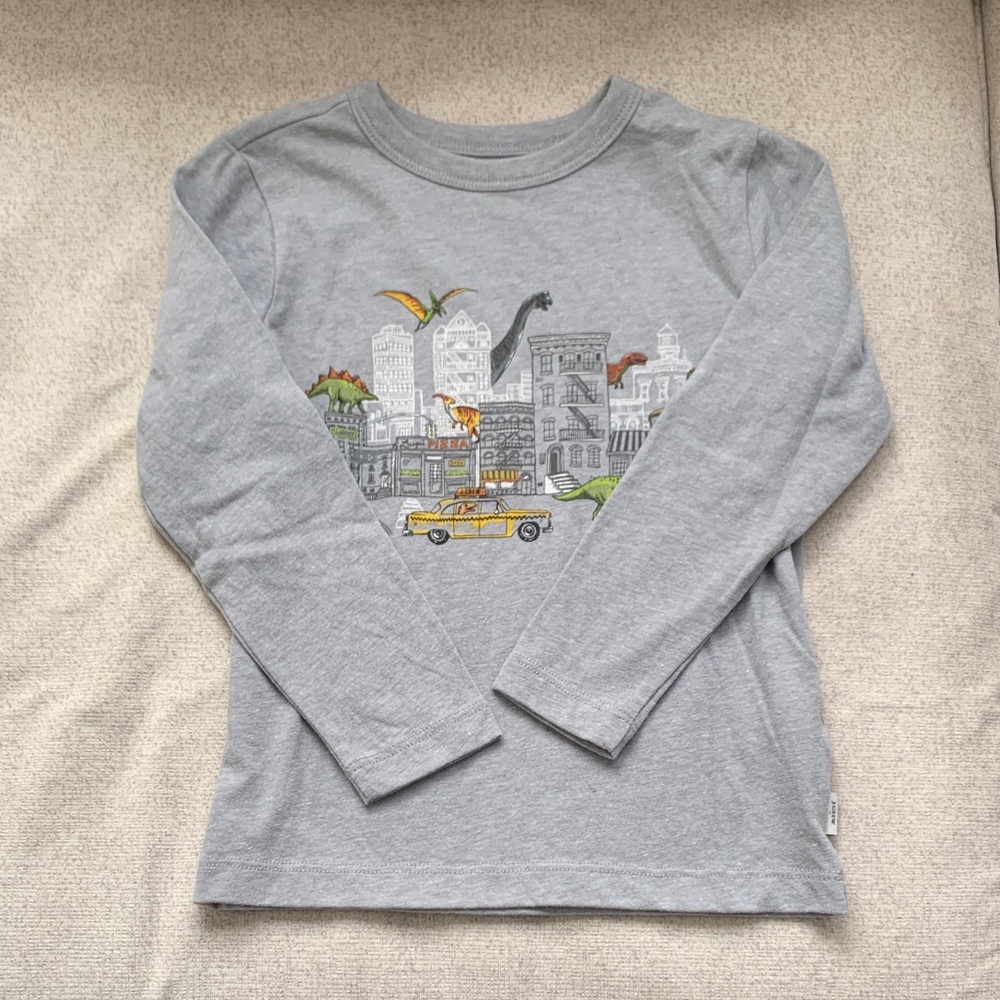 Crewcuts Toddler Long Sleeve Tee with Dinosaur and City Print